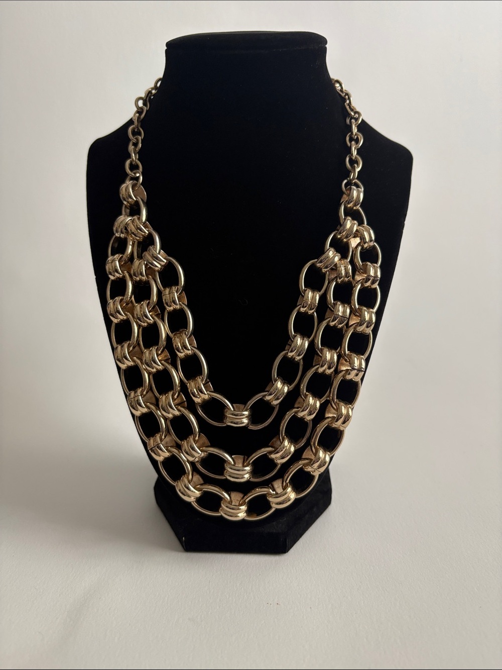 Layered Gold Chain Statement Necklace - Women Jewelry